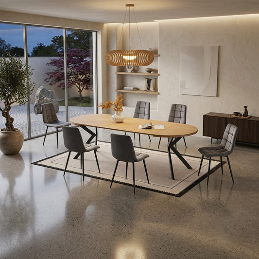 Masa Perla Rotunda Extensibila Stejar 100-250 x 100 x 75 Cm