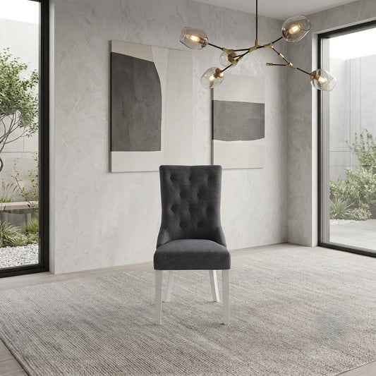 Scaun Carla, Gri, 55.5 x 68 x 107 Cm