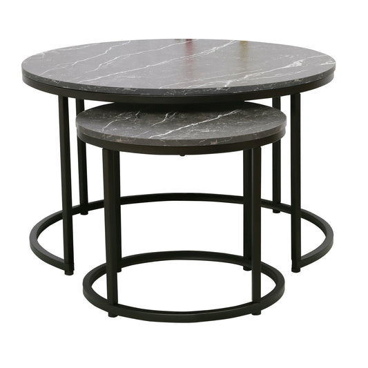 Set 2 Mase Cafea Honore, Finisaj Marmura Alb