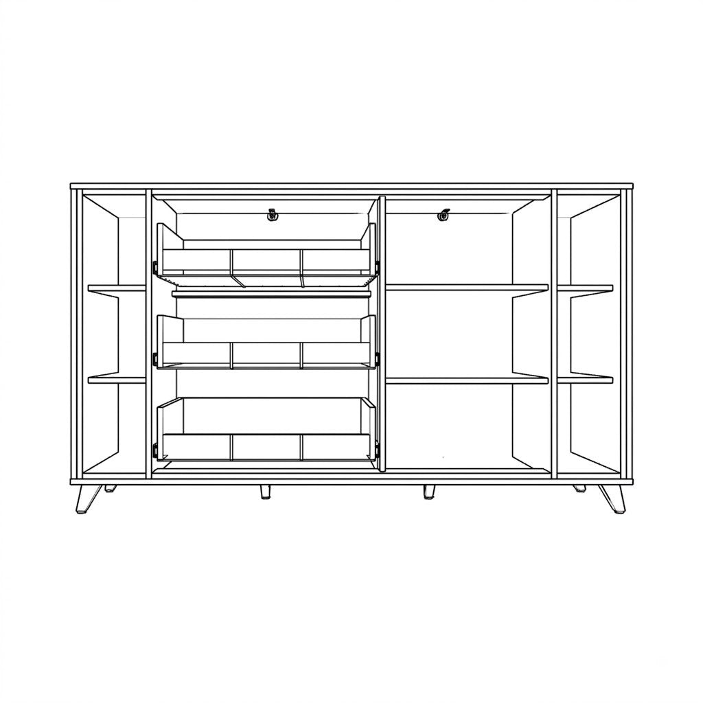Bufet 1 Usa Si 3 Sertare Neverlans, 160 Cm