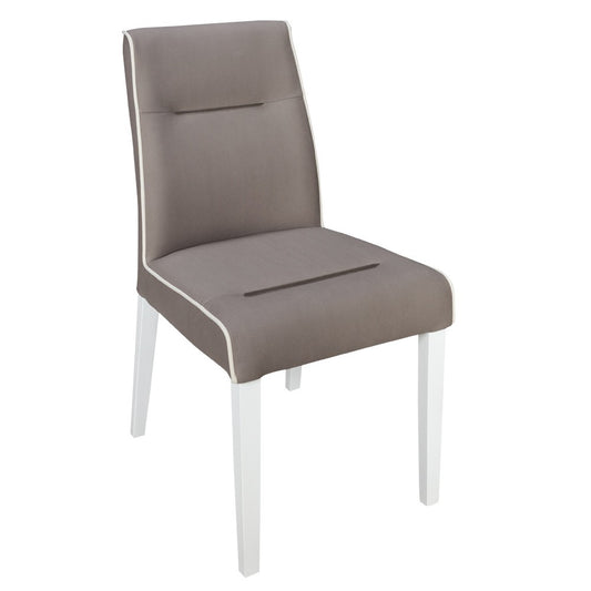 Scaun Fiona, Gri Argintiu Si Alb, 46.5 x 64 x 91 Cm