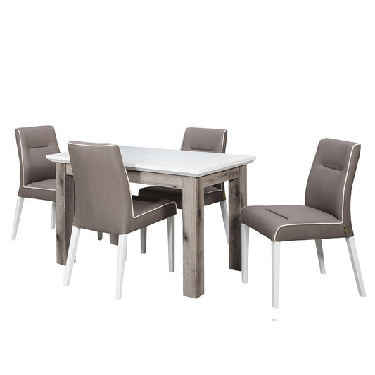 Set masa extensibila Fiona cu 4 Scaune, 120 x 75.6 x 78 cm