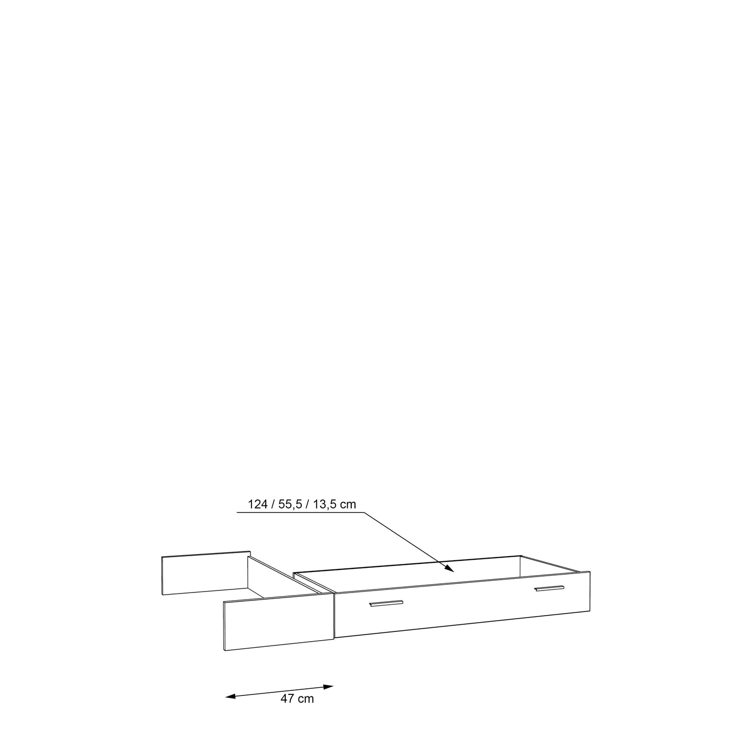 Sertar Pat Chicory, Stejar Riviera, 19.5 x 178 x 125 Cm
