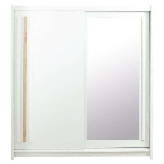 dulap-anderssen-pentru-haine-alb-si-stejar-design-modern-cu-usi-culisante-si-oglinda 200 cm #variant:200-cm