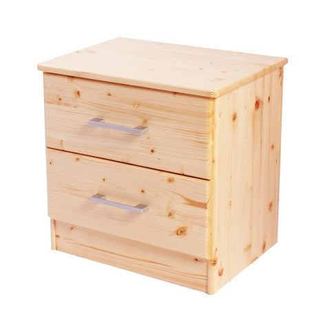 Set Noptiere Shadow Lacuit, Lemn Masiv, Natur, 46 x 35 x 46 Cm