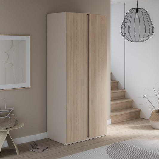 Dulap 2 Usi Pineapple, Riva Oak Si Sand, 88.9 Cm