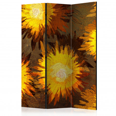 Paravan Sunflower Dance [Room Dividers] 135 cm x 172 cm-01