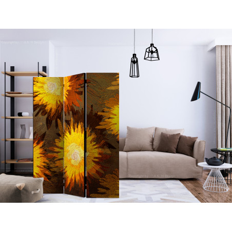 Paravan Sunflower Dance [Room Dividers] 135 cm x 172 cm-01