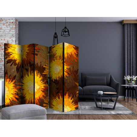 Paravan Sunflower Dance Ii [Room Dividers] 225 cm x 172 cm-01