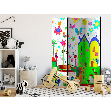 Paravan Happy Farm [Room Dividers] 135 cm x 172 cm-01