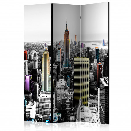 Paravan Iridescent Skyscrapers [Room Dividers] 135 cm x 172 cm-01