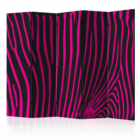 Paravan Zebra Pattern (Violet) Ii [Room Dividers] 225 cm x 172 cm-01