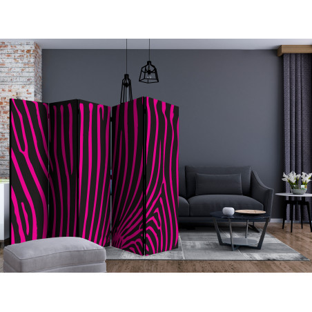 Paravan Zebra Pattern (Violet) Ii [Room Dividers] 225 cm x 172 cm-01