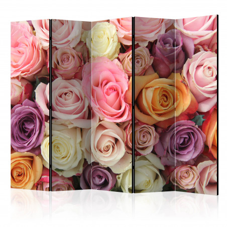 Paravan Pastel Roses Ii [Room Dividers] 225 cm x 172 cm-01