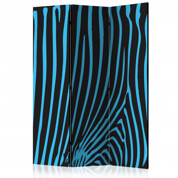 Paravan Zebra Pattern (Turquoise) [Room Dividers] 135 cm x 172 cm