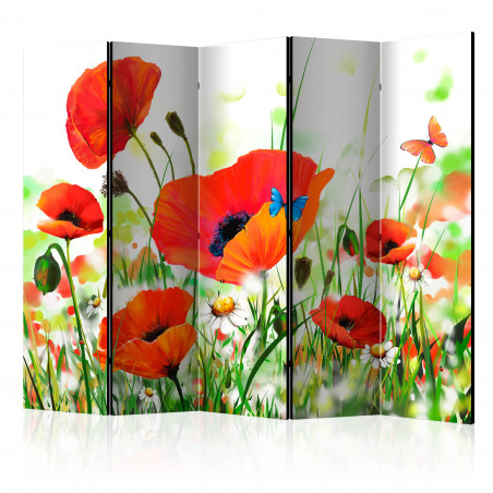 Paravan Country Poppies Ii [Room Dividers] 225 cm x 172 cm-01