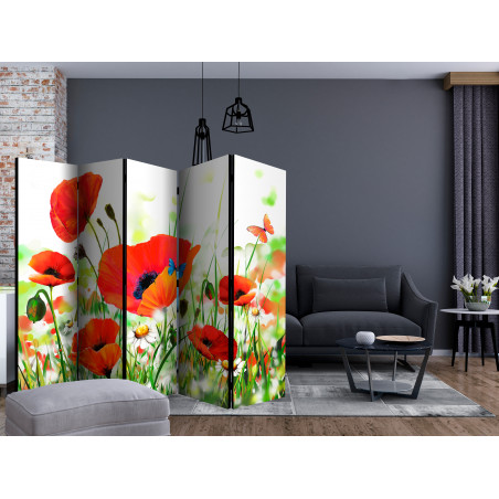 Paravan Country Poppies Ii [Room Dividers] 225 cm x 172 cm-01