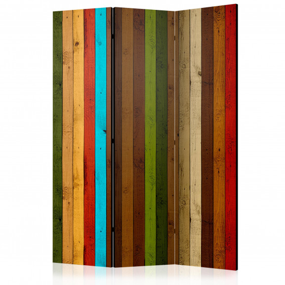 Paravan Wooden Rainbow [Room Dividers] 135 cm x 172 cm