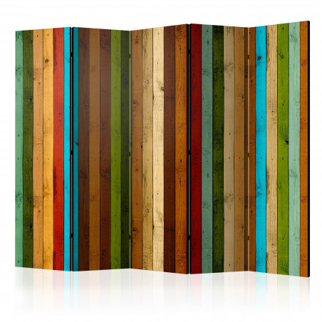 Paravan Wooden Rainbow Ii [Room Dividers] 225 cm x 172 cm-01