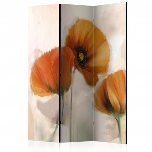 Paravan Poppies Vintage [Room Dividers] 135 cm x 172 cm