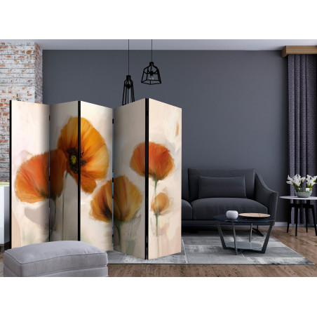 Paravan Poppies Vintage Ii [Room Dividers] 225 cm x 172 cm-01