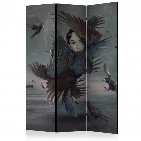 Paravan Covered In Feathers [Room Dividers] 135 cm x 172 cm-01