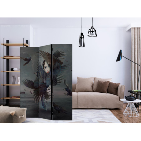 Paravan Covered In Feathers [Room Dividers] 135 cm x 172 cm-01