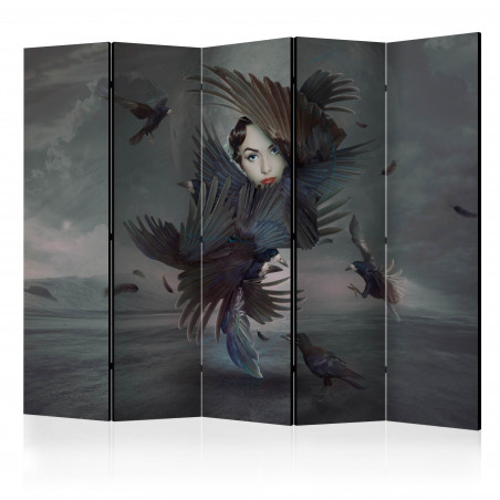 Paravan Covered In Feathers Ii [Room Dividers] 225 cm x 172 cm-01