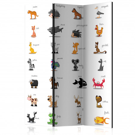 Paravan Learning By Playing (Animals) [Room Dividers] 135 cm x 172 cm-01