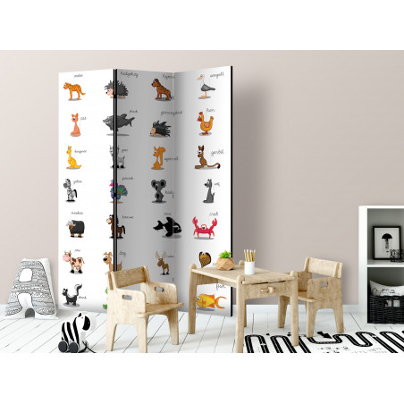 Paravan Learning By Playing (Animals) [Room Dividers] 135 cm x 172 cm-01