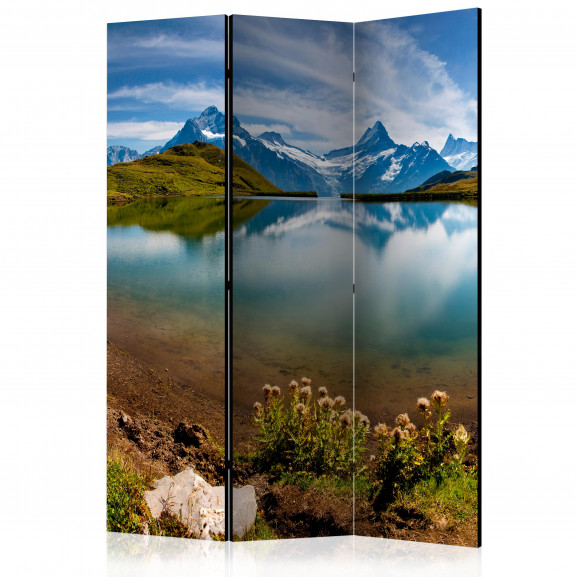Paravan Lake With Mountain Reflection, Switzerland [Room Dividers] 135 cm x 172 cm