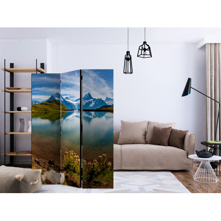 Paravan Lake With Mountain Reflection, Switzerland [Room Dividers] 135 cm x 172 cm-01