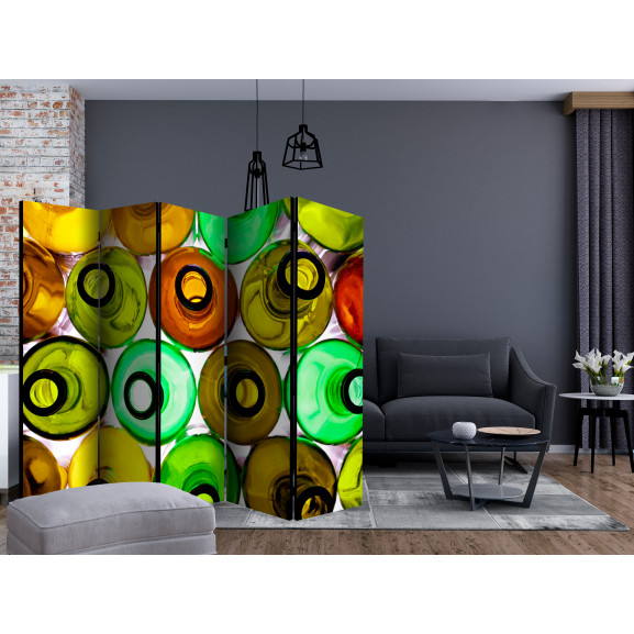 Paravan Bottles (Background) Ii [Room Dividers] 225 cm x 172 cm Artgeist