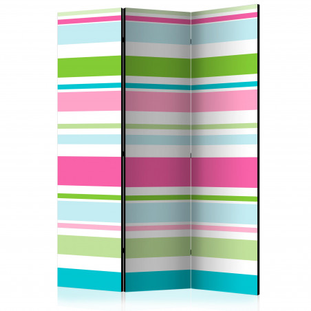 Paravan Bright Stripes [Room Dividers] 135 cm x 172 cm-01