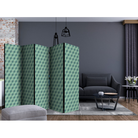 Paravan Monochromatic Cubes Ii [Room Dividers] 225 cm x 172 cm-01