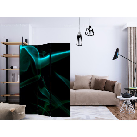 Paravan Blue Smoke Waves [Room Dividers] 135 cm x 172 cm-01