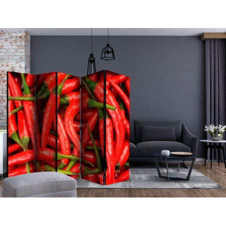 Paravan Chili Pepper Background Ii [Room Dividers] 225 cm x 172 cm-01