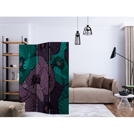 Paravan Flowerbed [Room Dividers] 135 cm x 172 cm-01