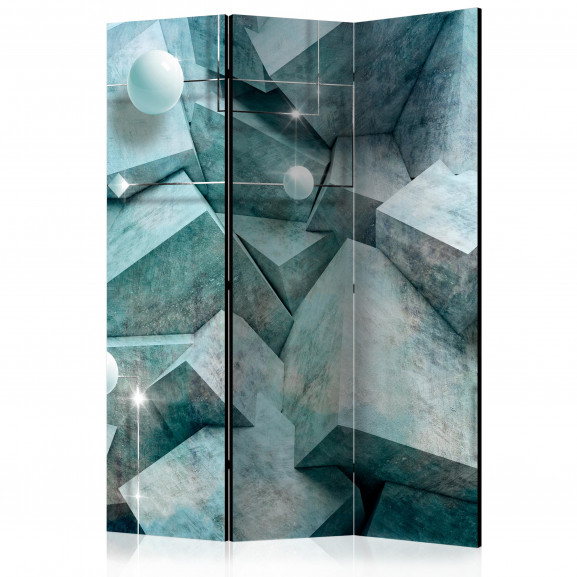 Paravan Concrete Cubes (Green) [Room Dividers] 135 cm x 172 cm