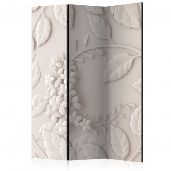 Paravan Paper Flowers (Cream) [Room Dividers] 135 cm x 172 cm