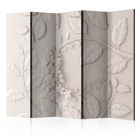 Paravan Paper Flowers (Cream) Ii [Room Dividers] 225 cm x 172 cm-01