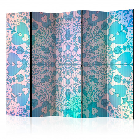 Paravan Girly Mandala (Blue) Ii [Room Dividers] 225 cm x 172 cm-01