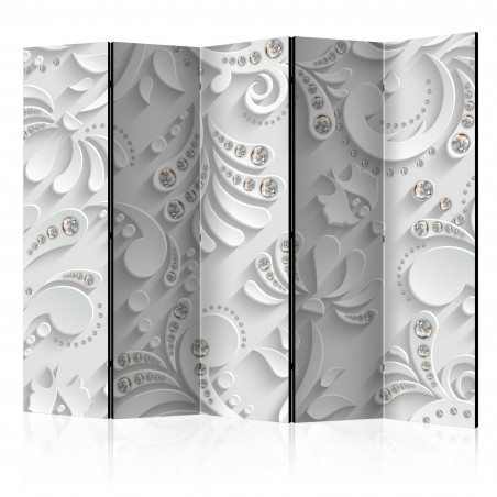 Paravan Flowers With Crystals Ii [Room Dividers] 225 cm x 172 cm-01