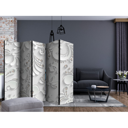 Paravan Flowers With Crystals Ii [Room Dividers] 225 cm x 172 cm-01