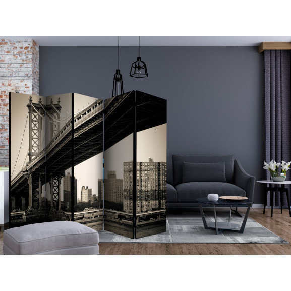 Paravan Manhattan Bridge, New York Ii [Room Dividers] 225 cm x 172 cm Artgeist imagine antiquemob.ro