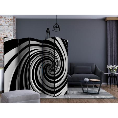 Paravan Black And White Swirl Ii [Room Dividers] 225 cm x 172 cm-01