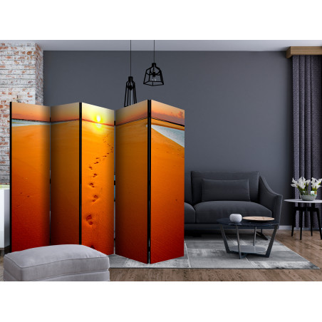 Paravan Footprints In The Sand Ii [Room Dividers] 225 cm x 172 cm-01