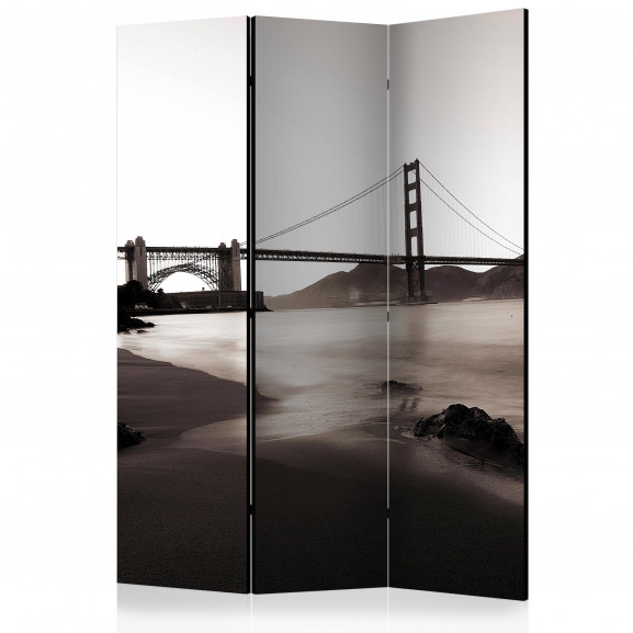 Paravan San Francisco: Golden Gate Bridge In Black And White [Room Dividers] 135 cm x 172 cm