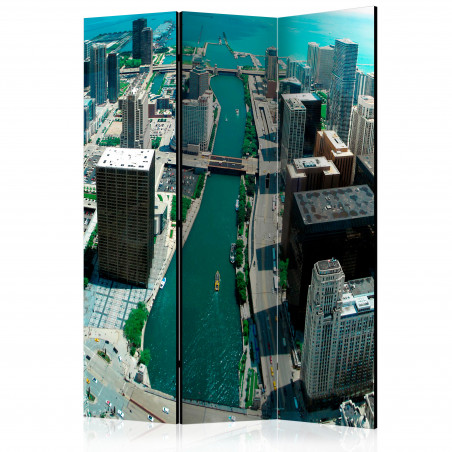 Paravan Urban Architecture Of Chicago [Room Dividers] 135 cm x 172 cm-01