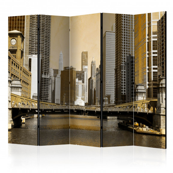 Paravan Chicago'S Bridge (Vintage Effect) Ii [Room Dividers] 225 cm x 172 cm